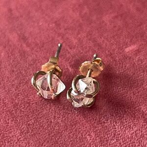 Herkimer Diamond 14k Rose Gold Earrings